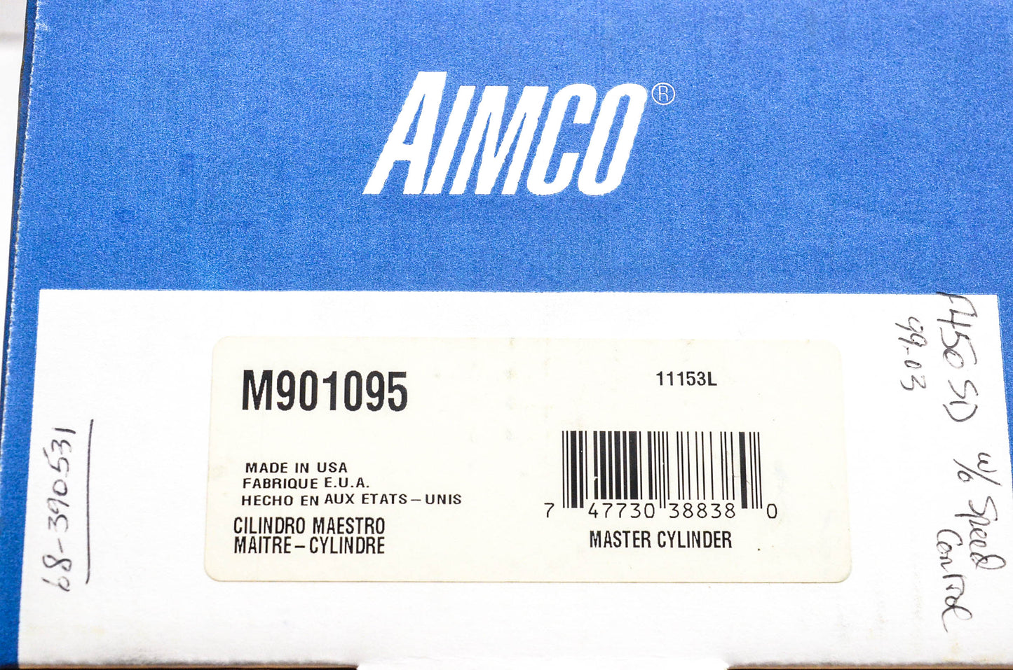 Aimco M901095, 68-390531 Master Cylinder Assembly NOS