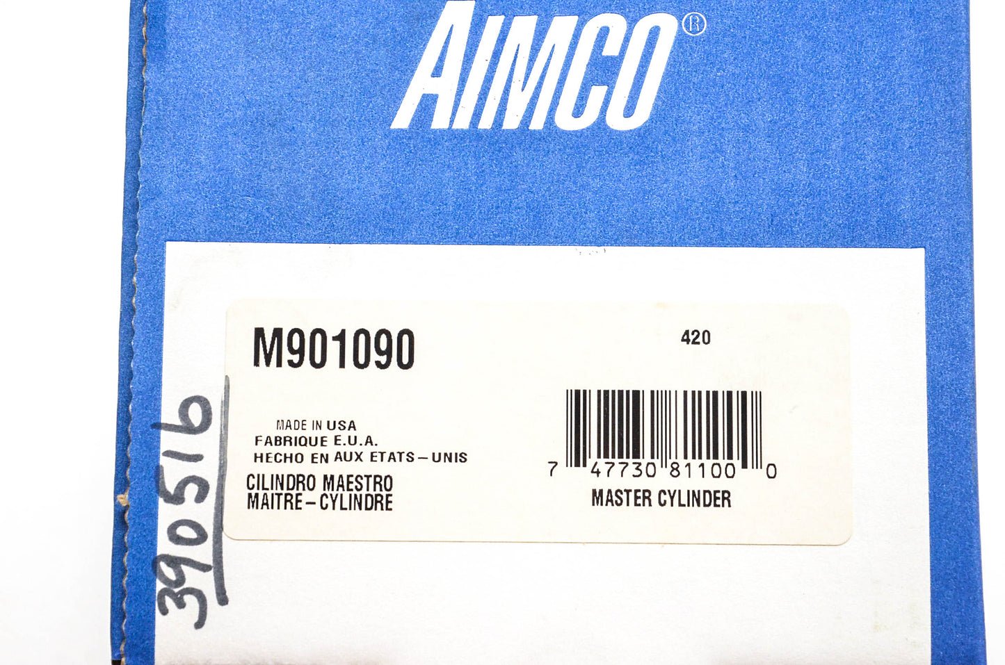 Aimco M901090, 390516 Master Cylinder Assembly NOS