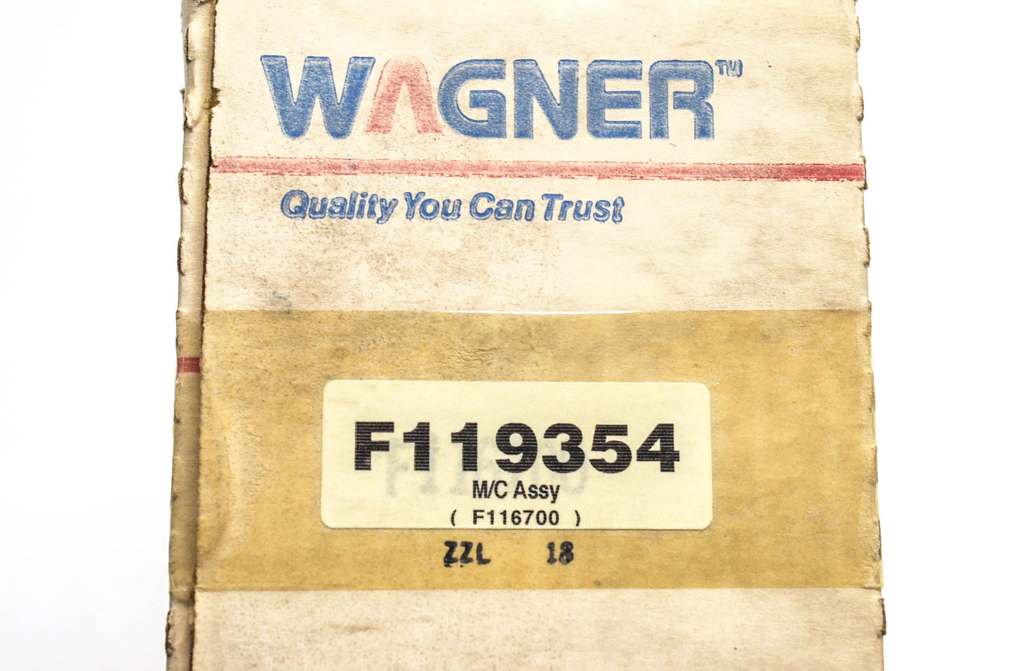 Wagner F119354, F116700 Master Cylinder Assembly NOS
