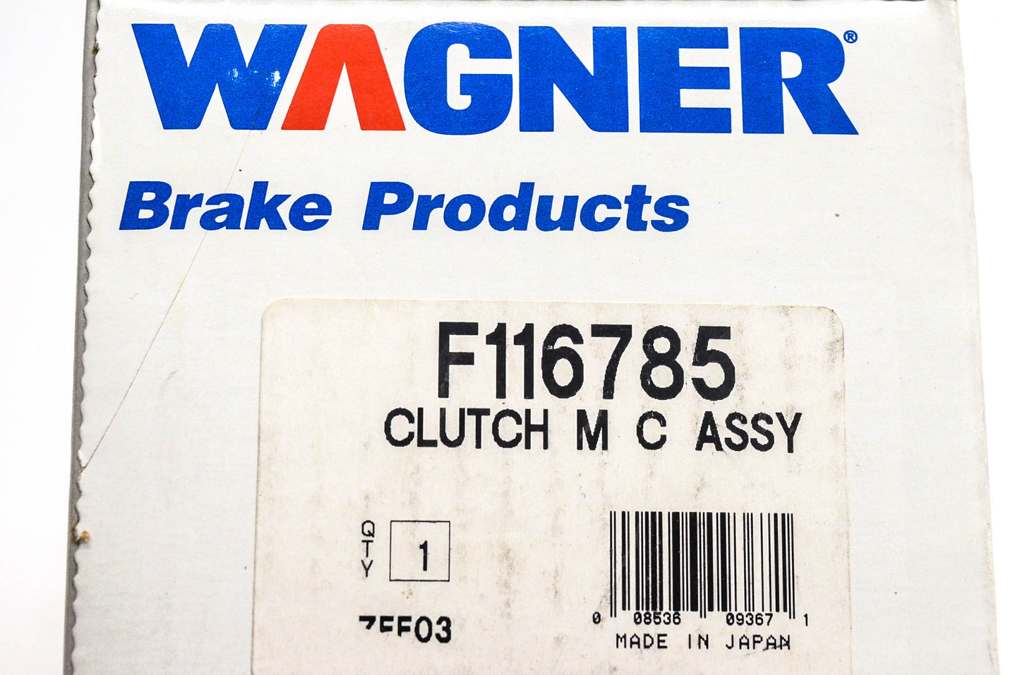Wagner F116785 Master Cylinder Assembly NOS