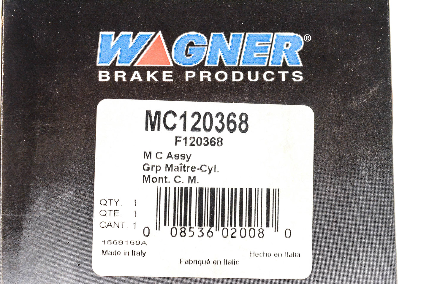 Wagner MC120368, F120368 Master Cylinder Kit NOS