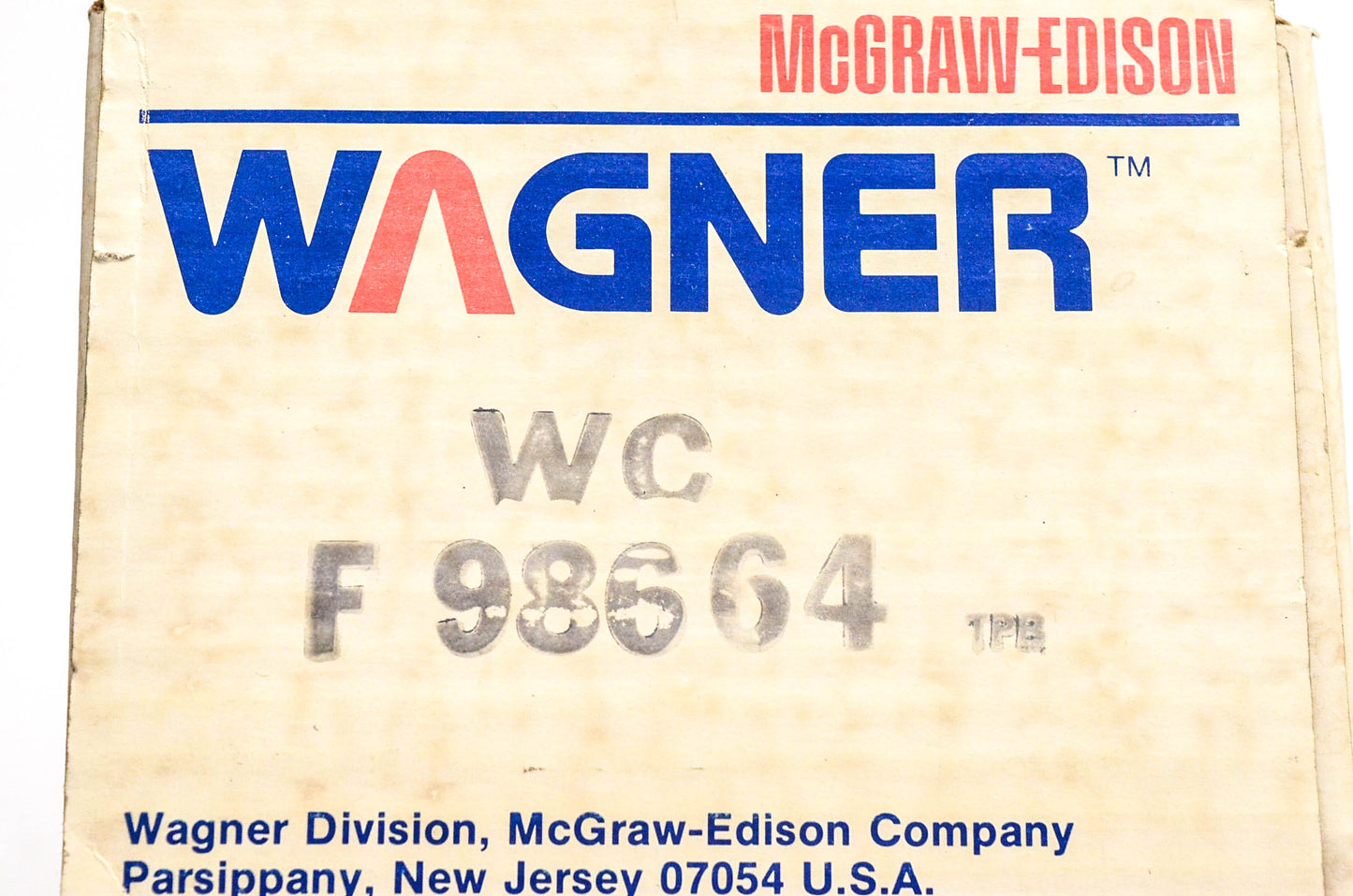 Wagner F98664, FD98665 Master Cylinder Assembly NOS