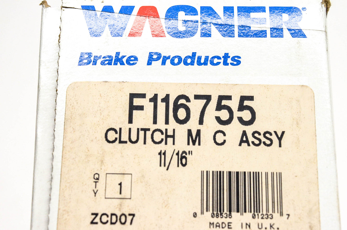 Wagner F116755 Master Cylinder Assembly NOS