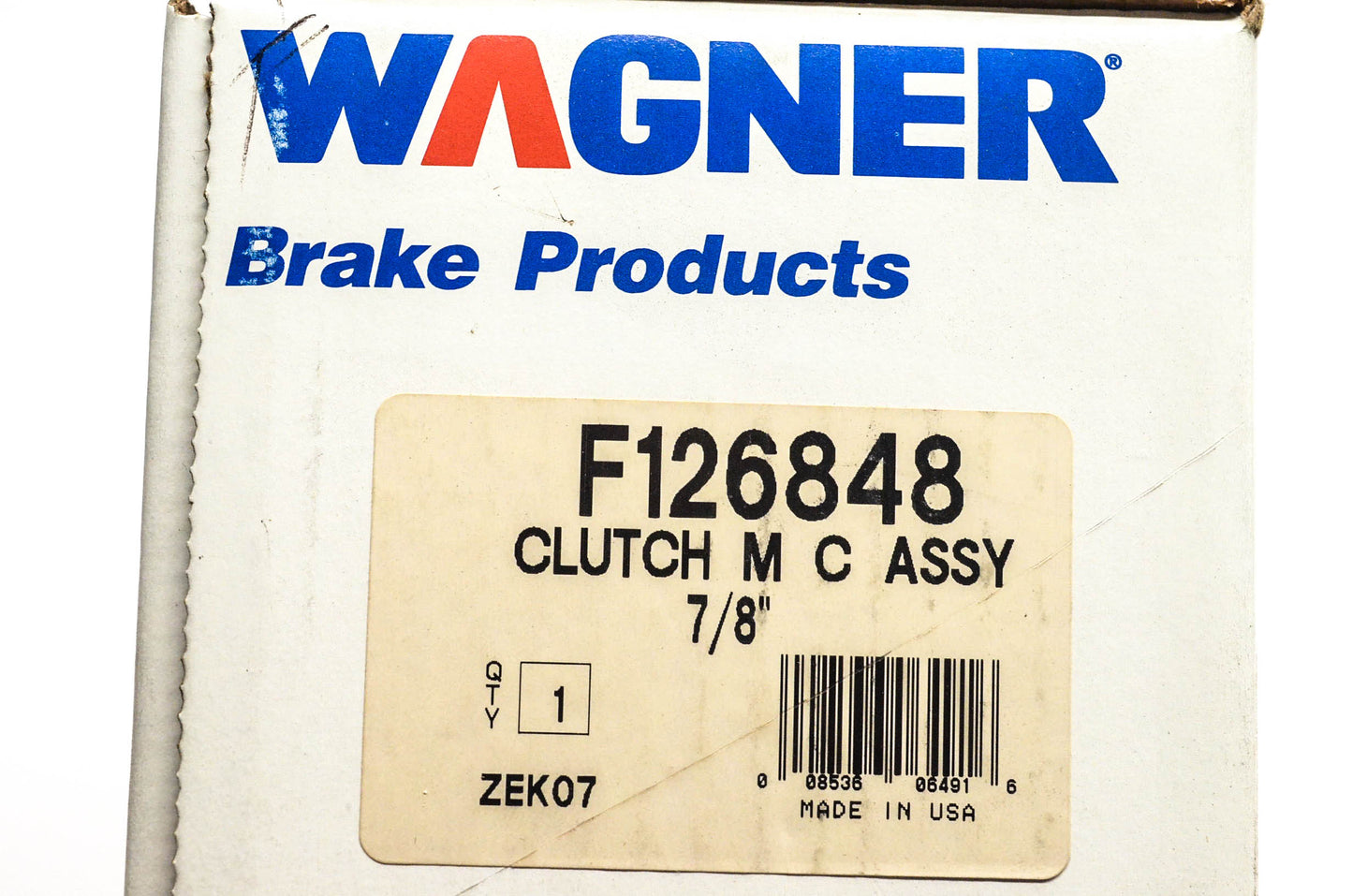 Wagner F126848 Master Cylinder Kit NOS