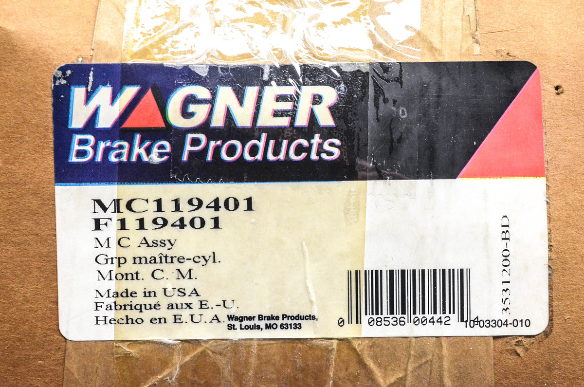 Wagner MC119401, F119401, 2230600 Premium Brake Master Cylinder Assembly NOS