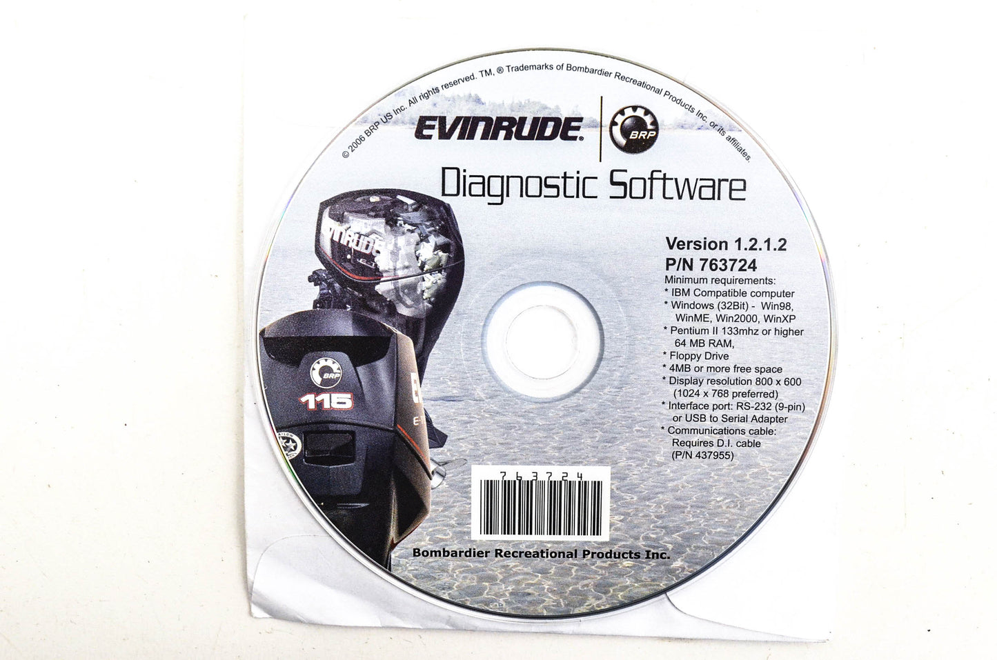 Evinrude 764642 Diagnostic Software Version 1.2.1.2 CDRom