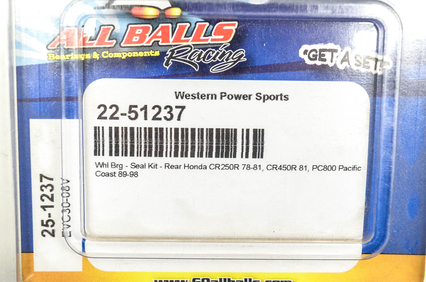 All Balls 22-51237, 25-1237 Wheel Bearing Seal Kit NOS