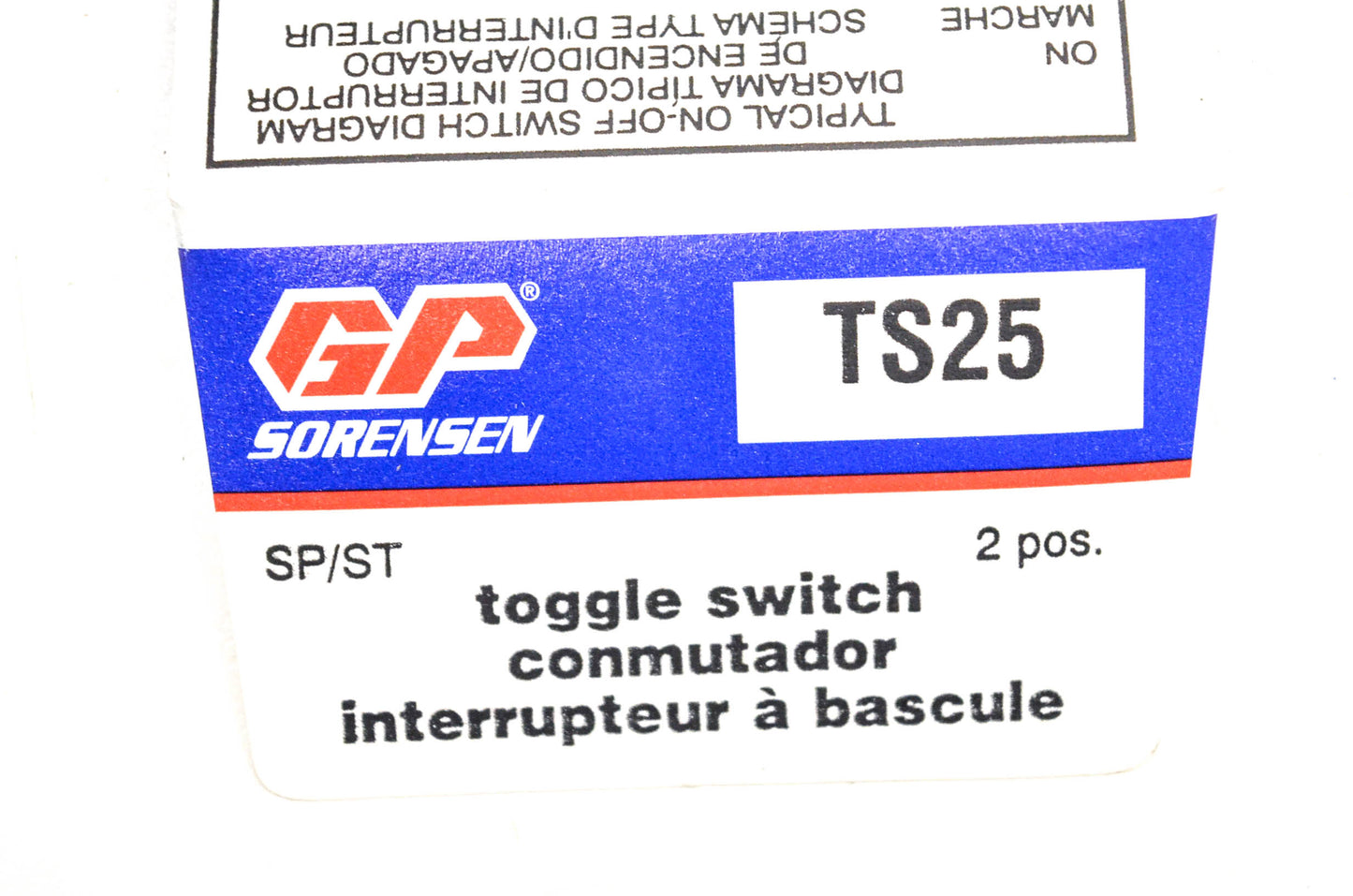 GP Sorensen TS25 Toggle Switch Kit NOS