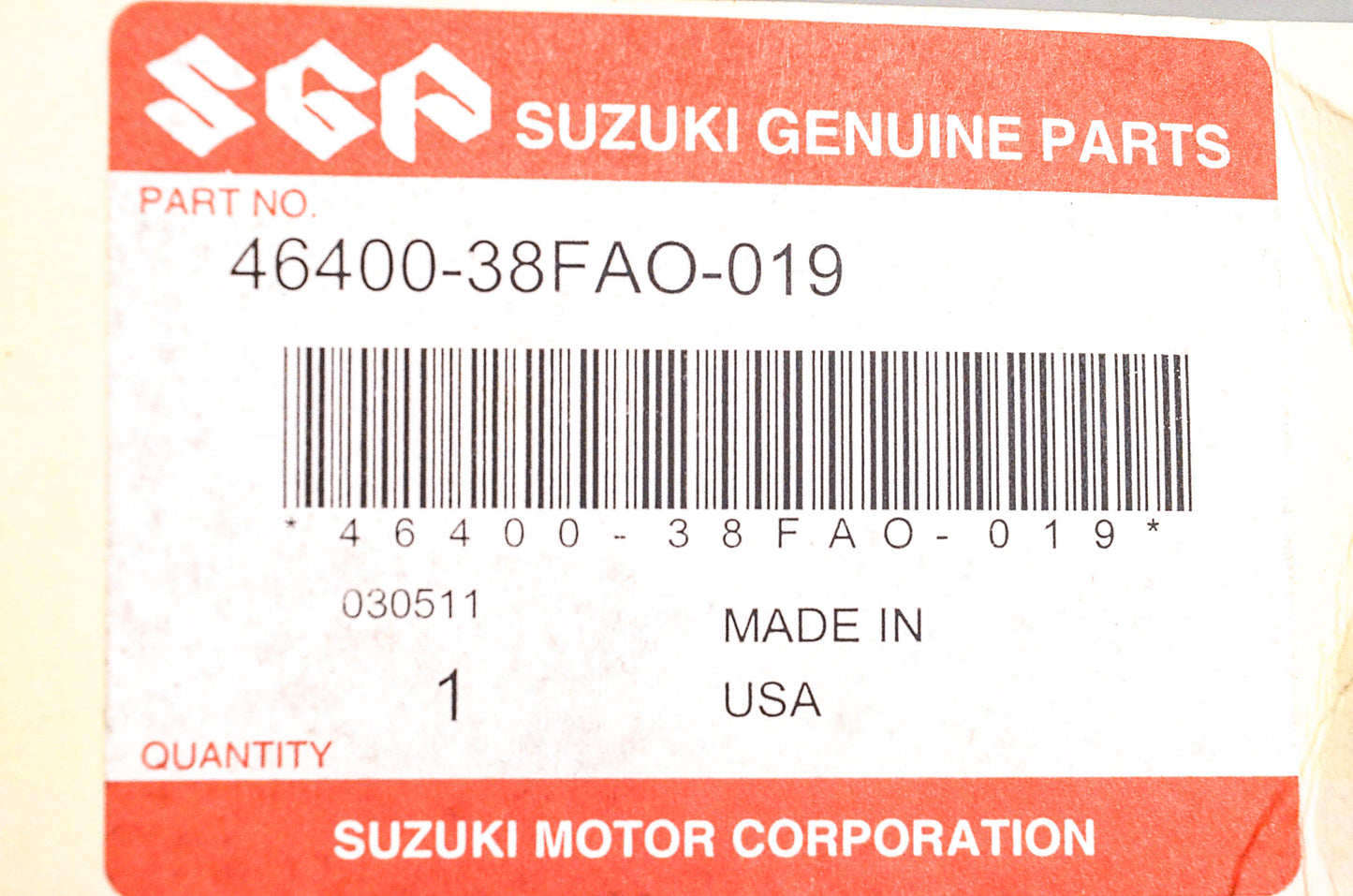 New OEM Suzuki 46400-38FA0-019 Carrier Rack NOS