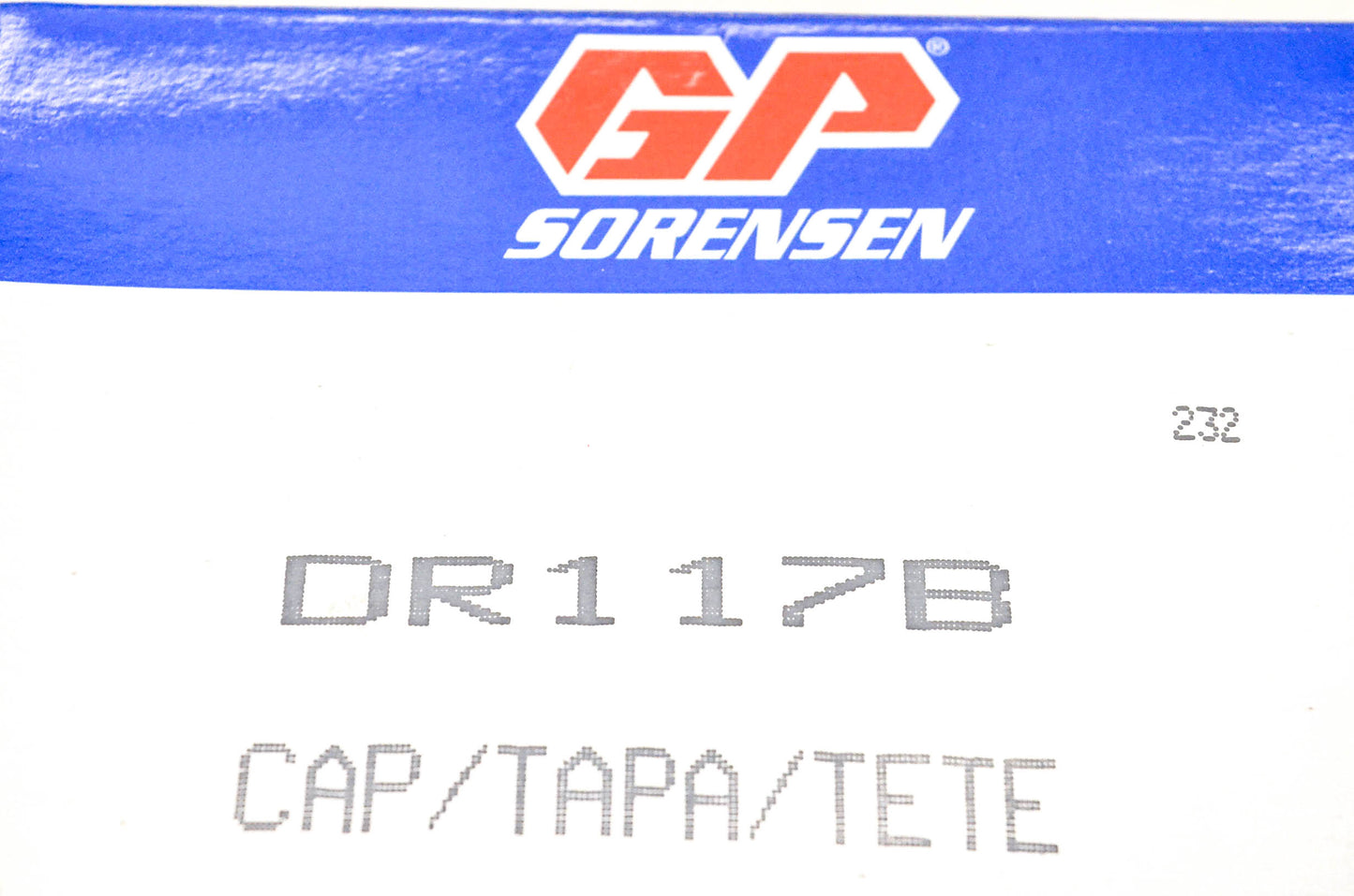 GP Sorensen DR117B Cap Kit NOS