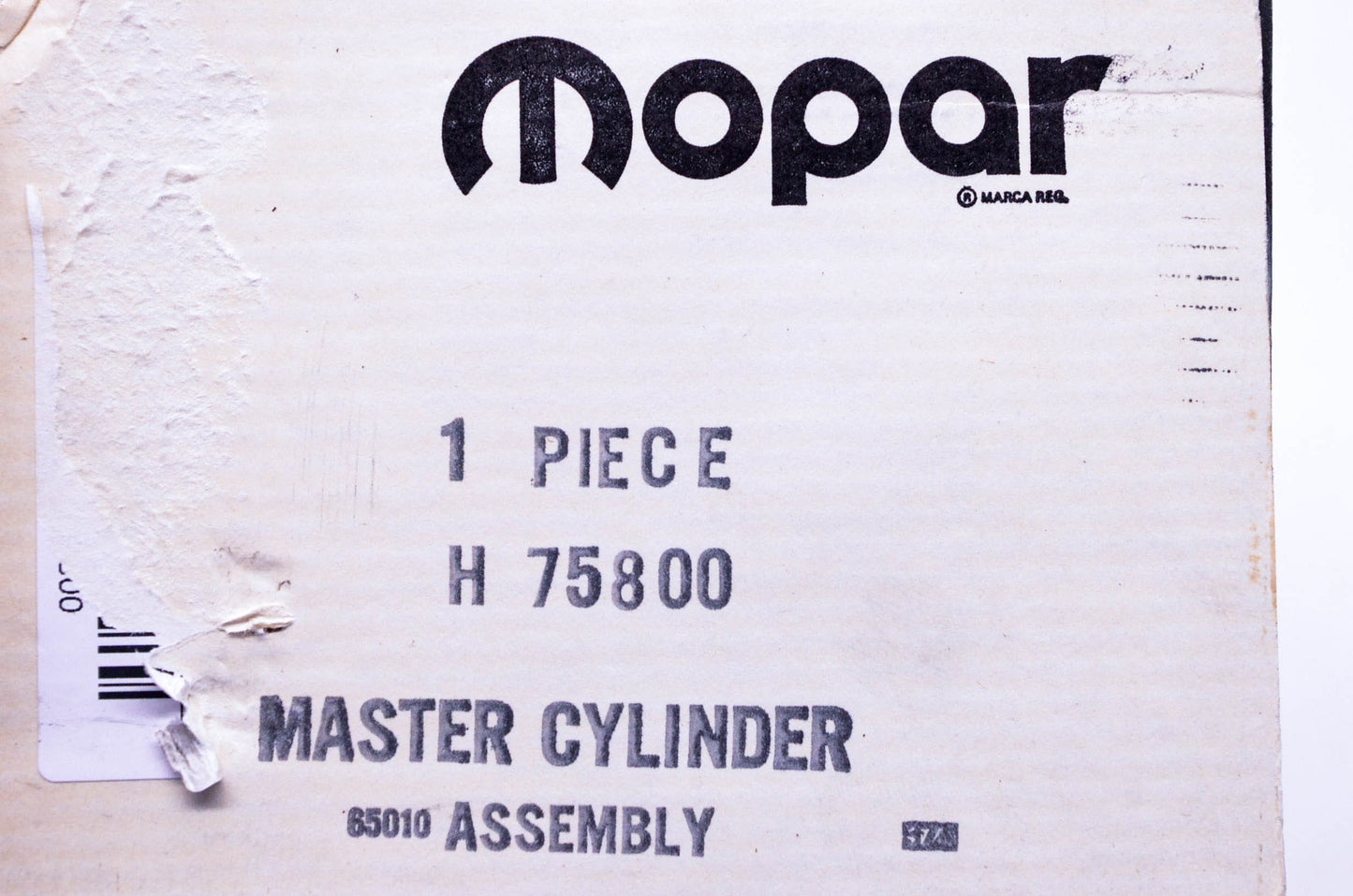 Mopar H75800, H-75800, 2225541 Master Cylinder Kit NOS