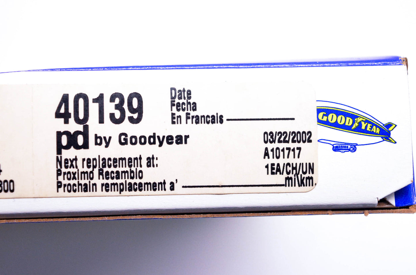 Goodyear 40139 Timing Belt NOS