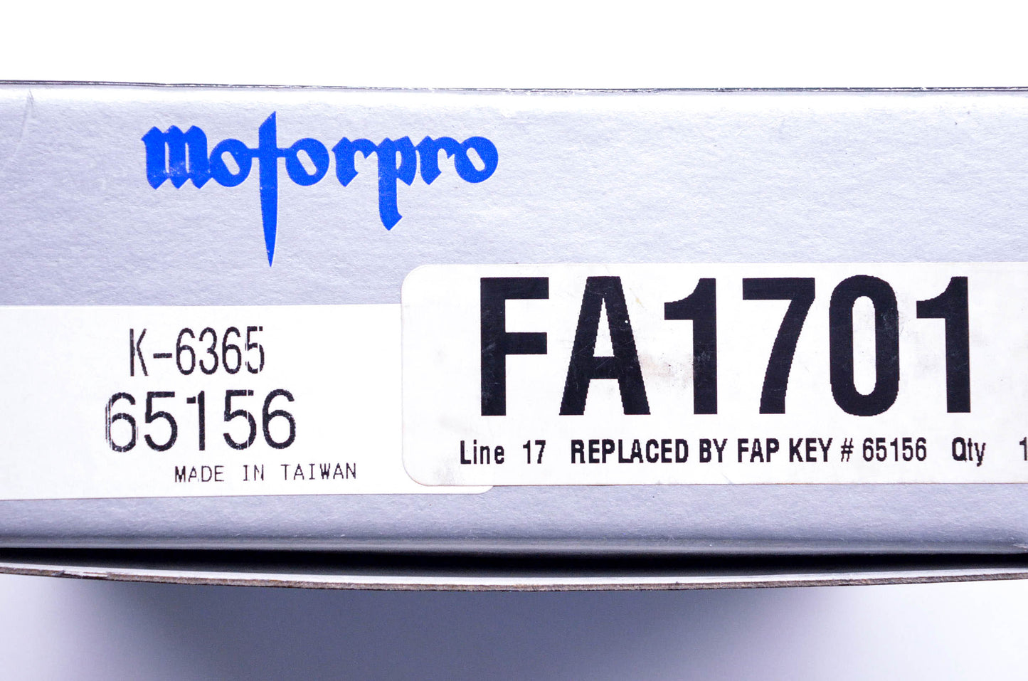 Motorpro FA1701, K-6365, 65156 Idler Arm Kit NOS