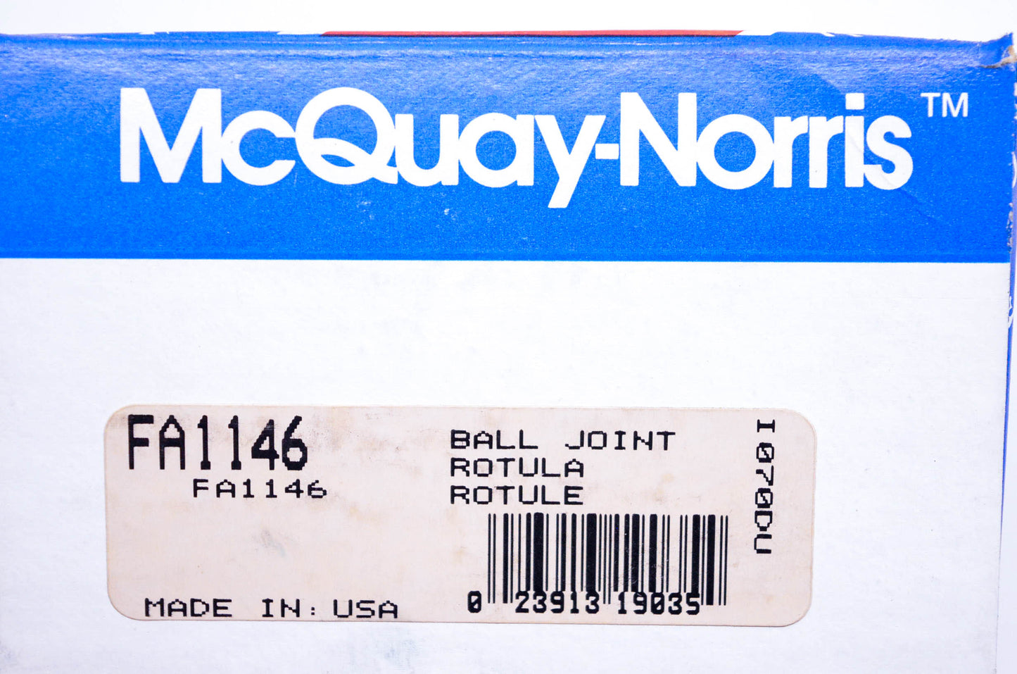 McQuay-Norris FA1146 Ball Joint Kit NOS