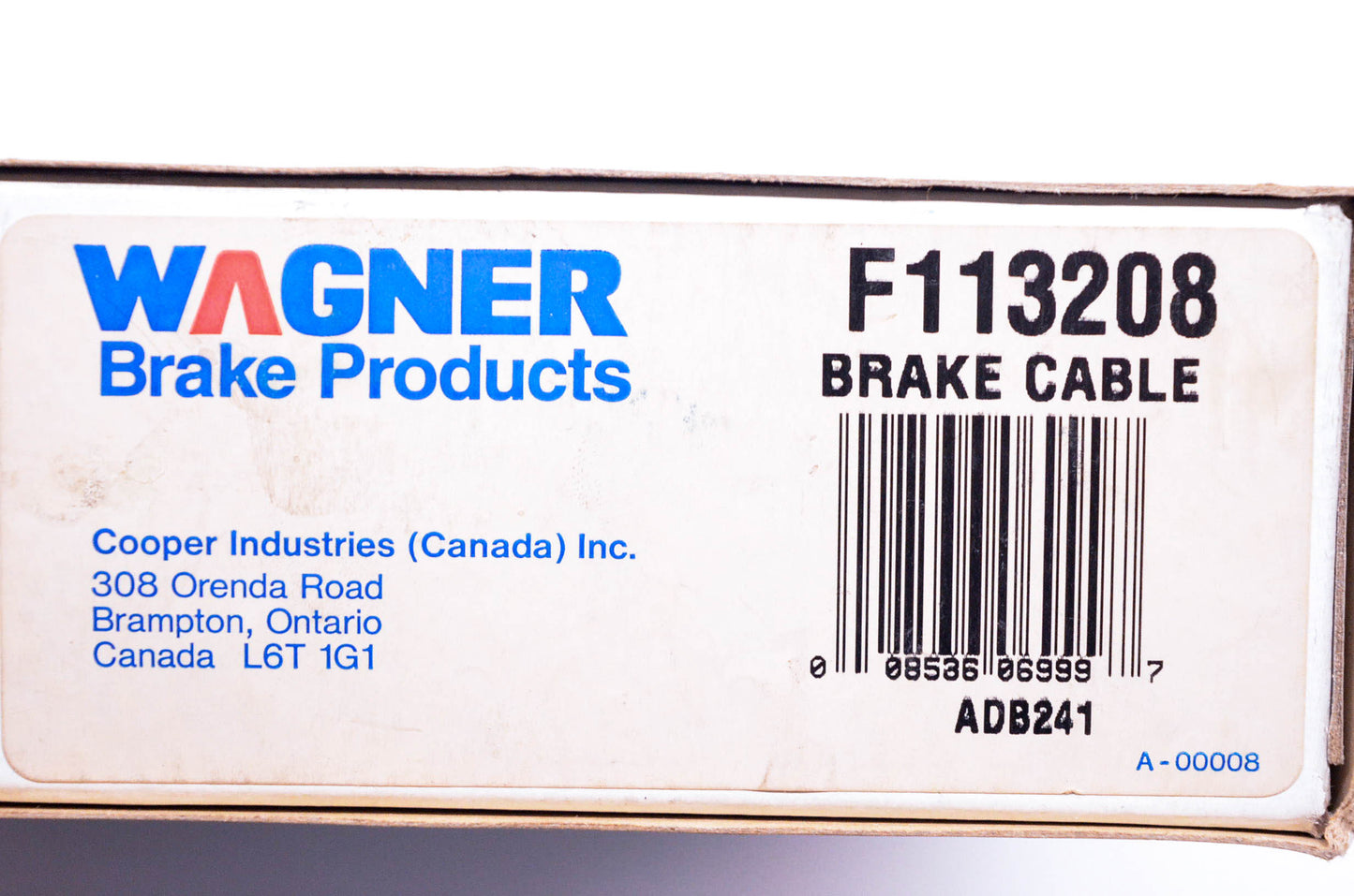 Wagner F113208 Brake Cable NOS