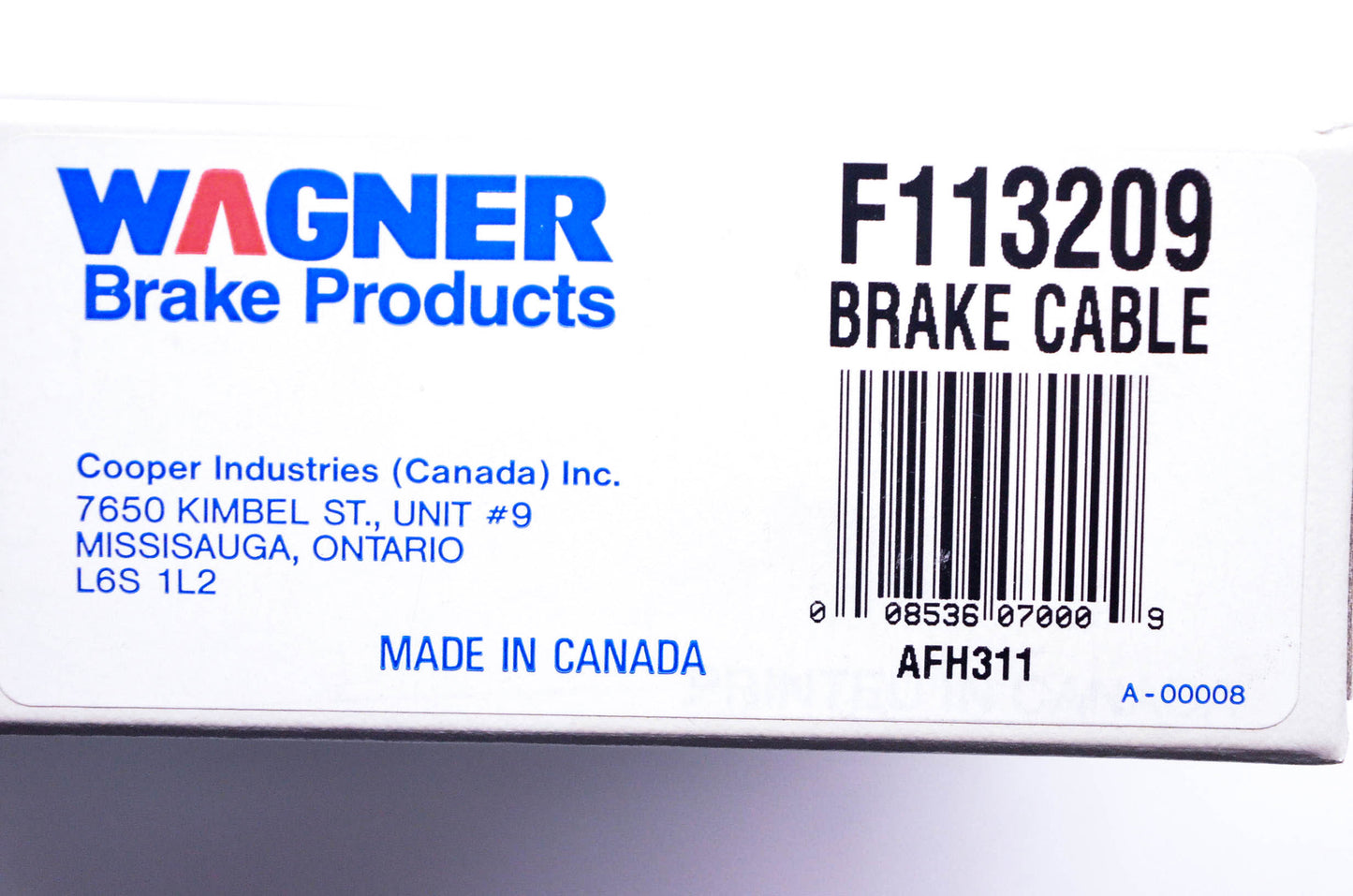 Wagner F113209 Brake Cable NOS