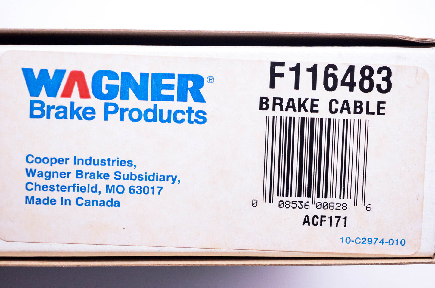 Wagner F116483 Brake Cable Kit NOS