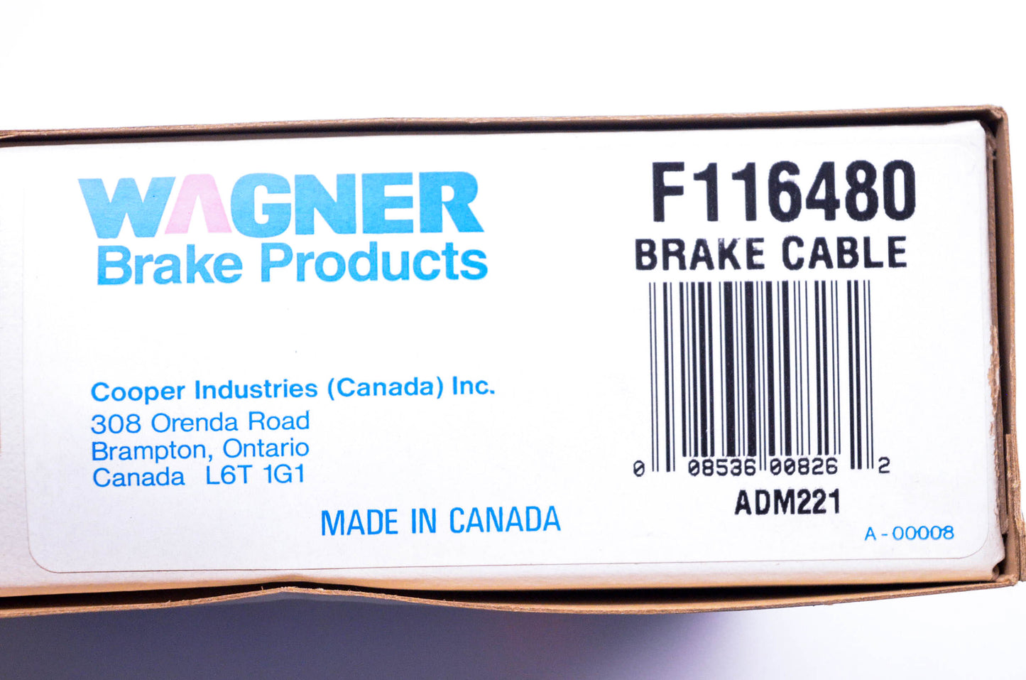 Wagner F116480 Brake Cable NOS