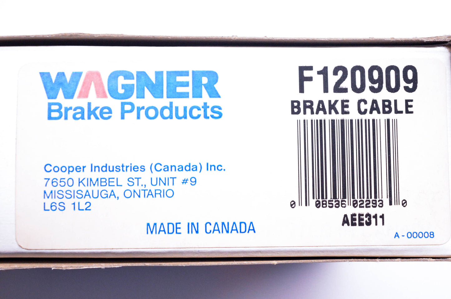 Wagner F120909 Brake Cable NOS