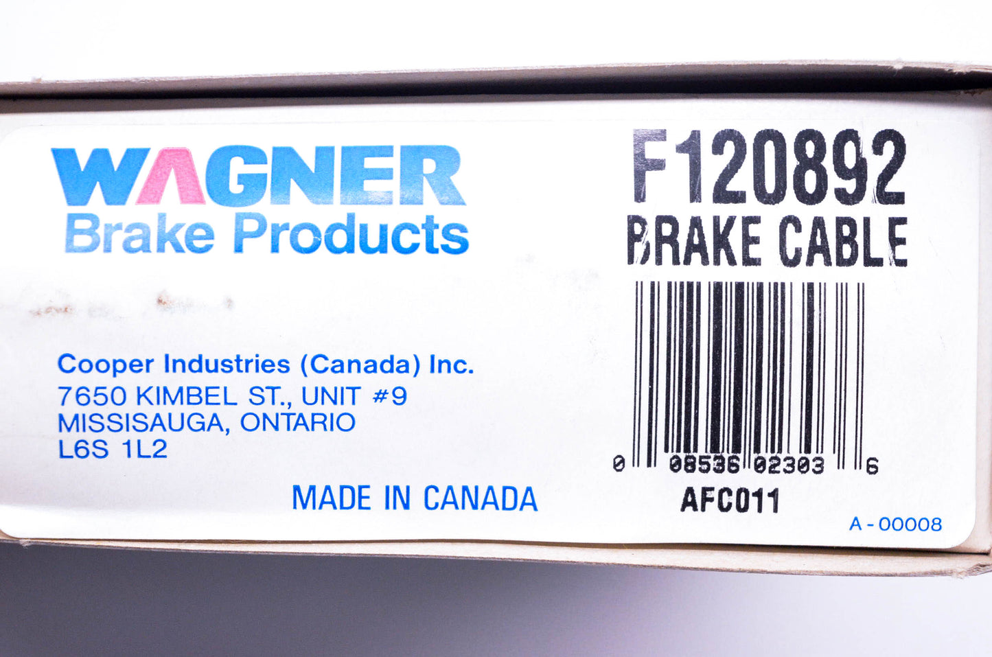 Wagner F120892 Brake Cable NOS