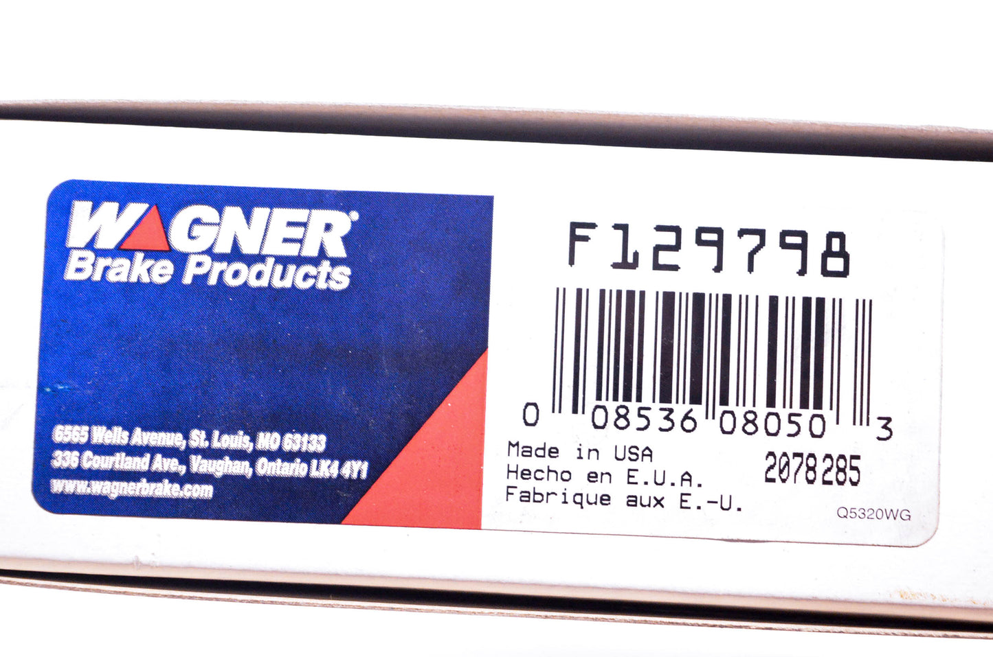 Wagner F129798 Brake Cable NOS