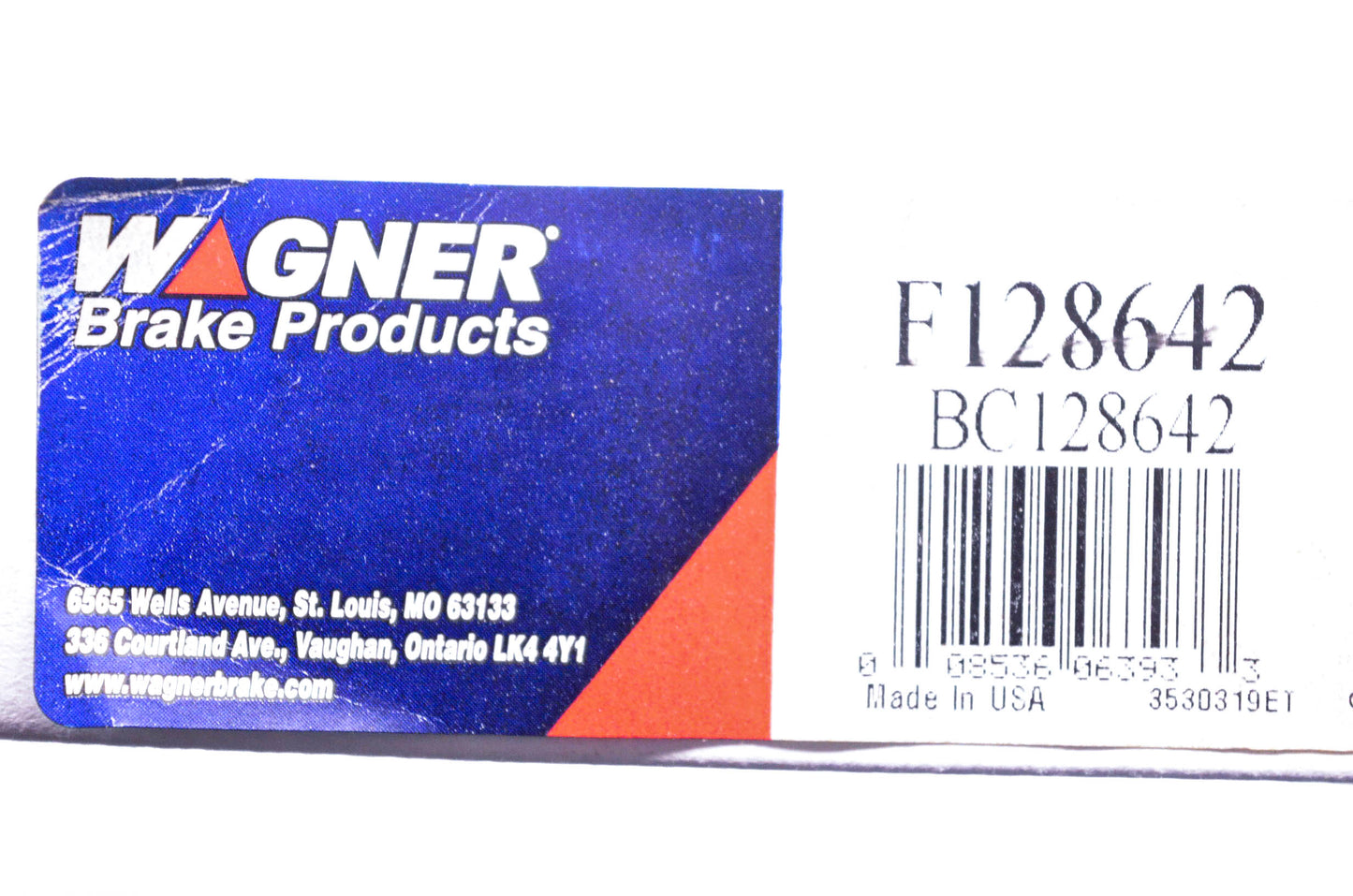 Wagner F128642, BC128642 Brake Cable NOS