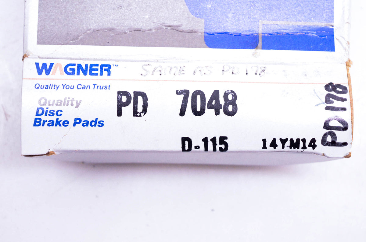 Wagner PD7048, PD178 D-115 Disc Brake Pad Kit NOS