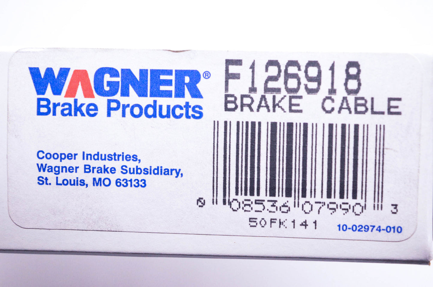 Wagner F126918 Brake Cable NOS