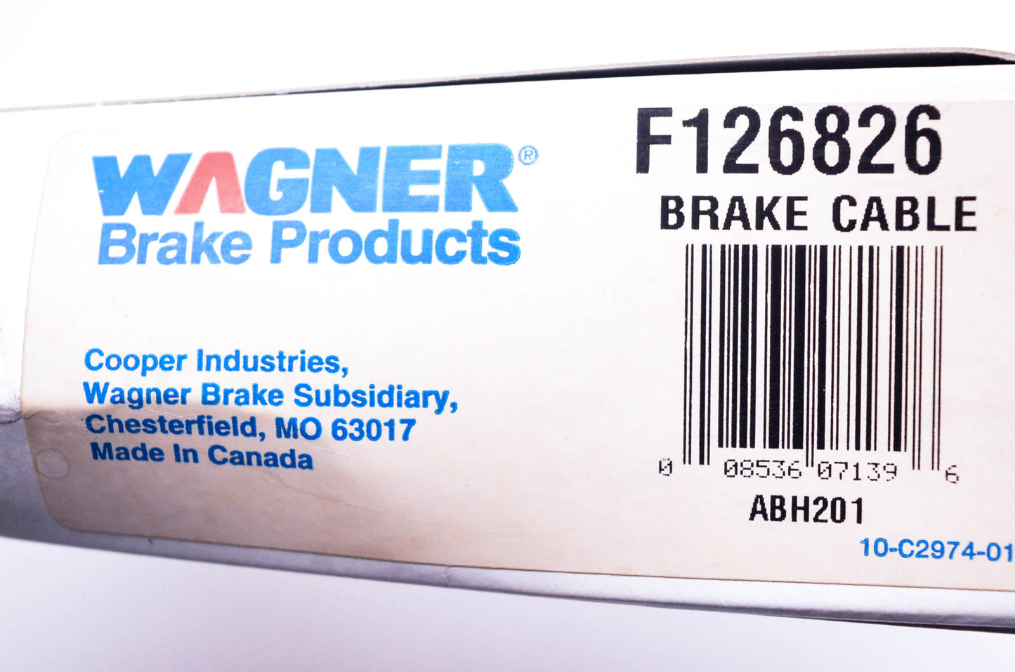 Wagner F126826 Brake Cable NOS