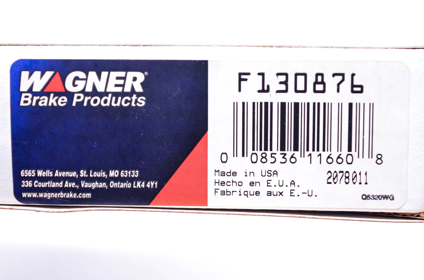 Wagner F130876 Brake Cable NOS