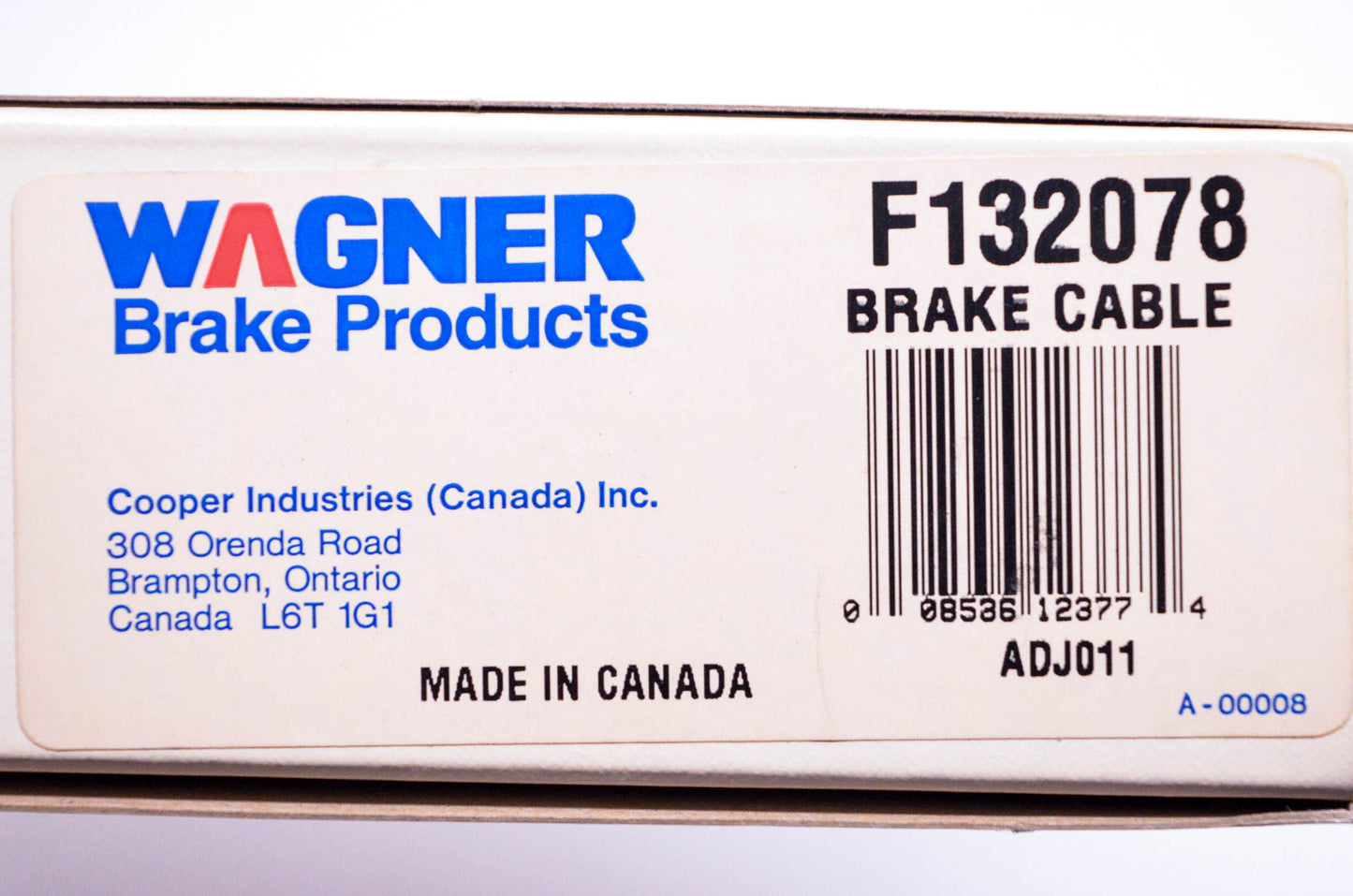 Wagner F132078 Brake Cable NOS