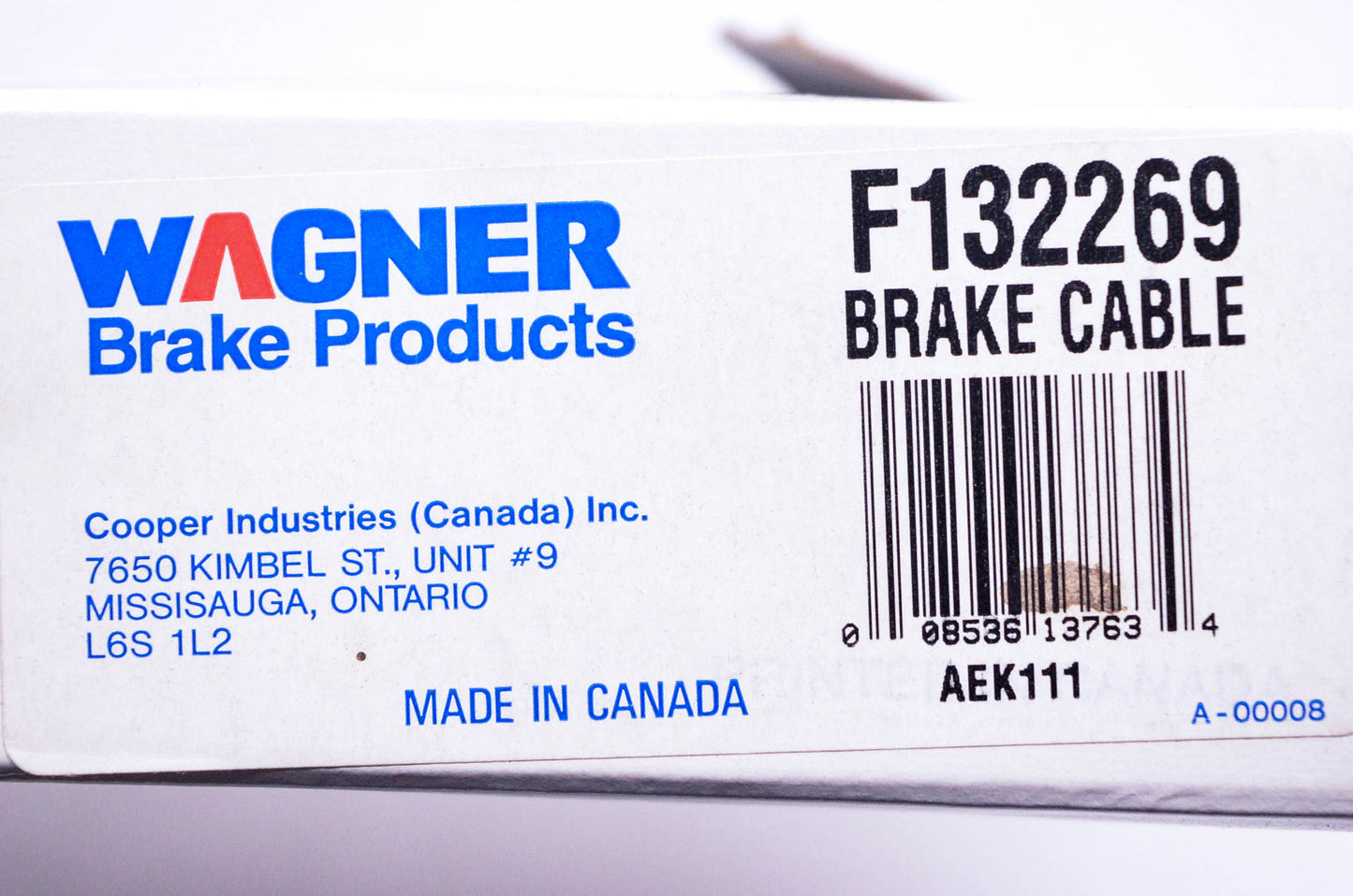 Wagner F132269 Brake Cable NOS