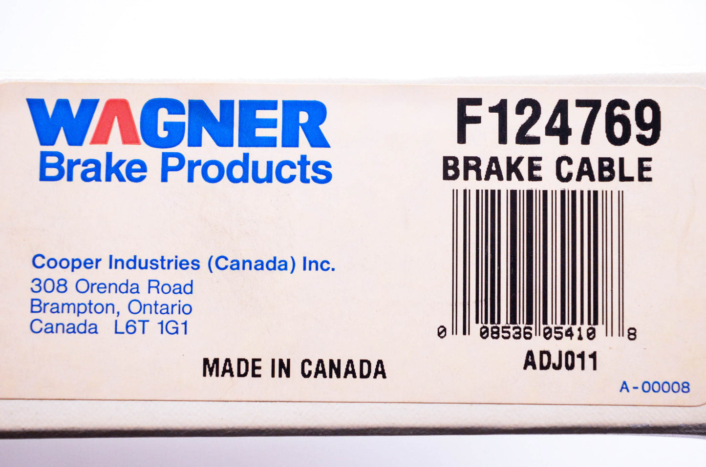 Wagner F124769 Brake Cable NOS