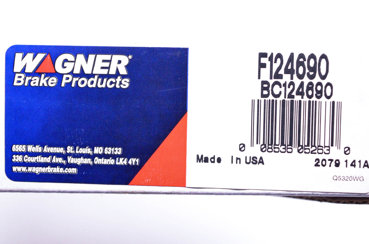 Wagner F124690, BC124690 Brake Cable NOS