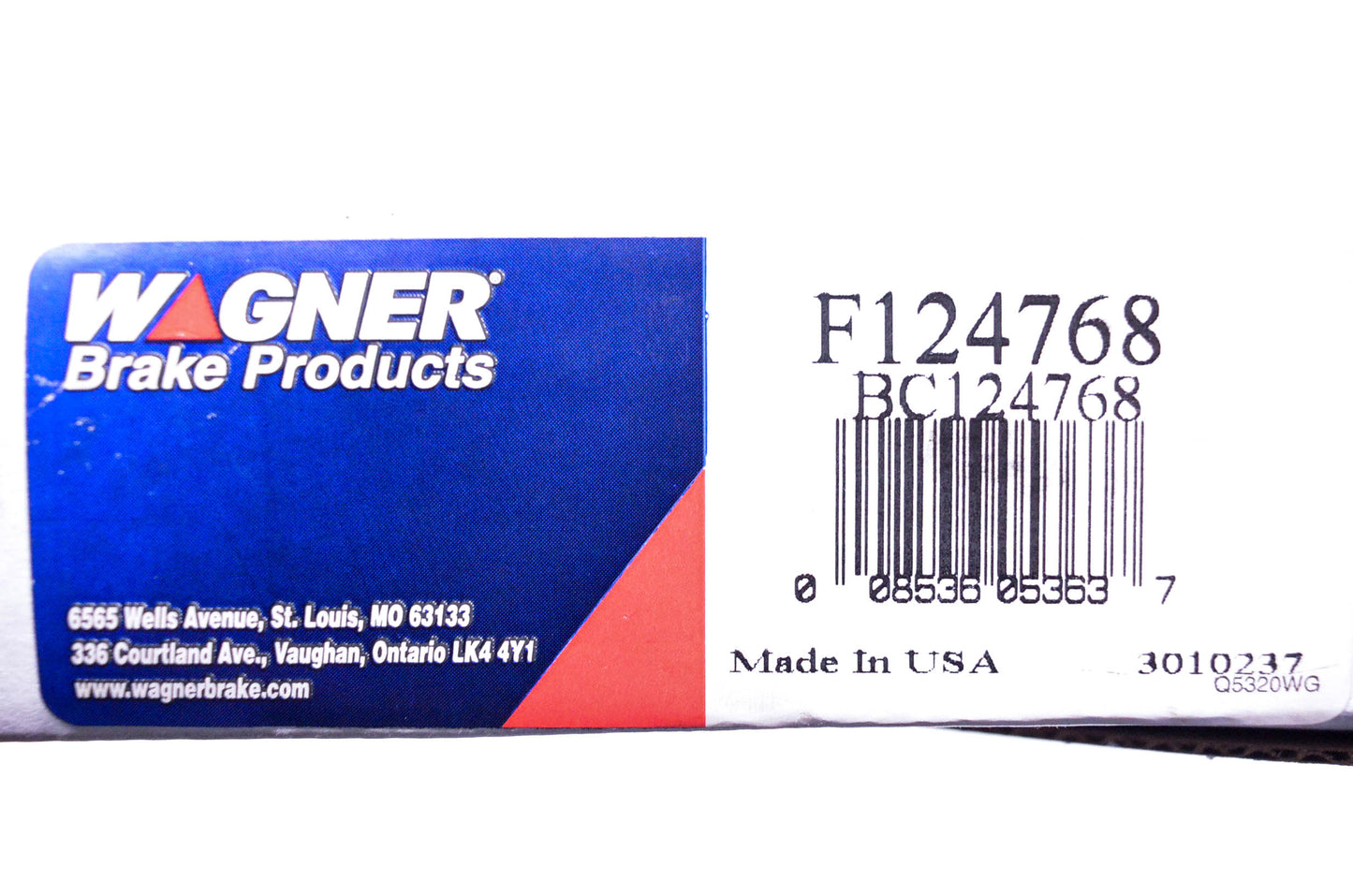 Wagner F124768, BC124768 Brake Cable NOS