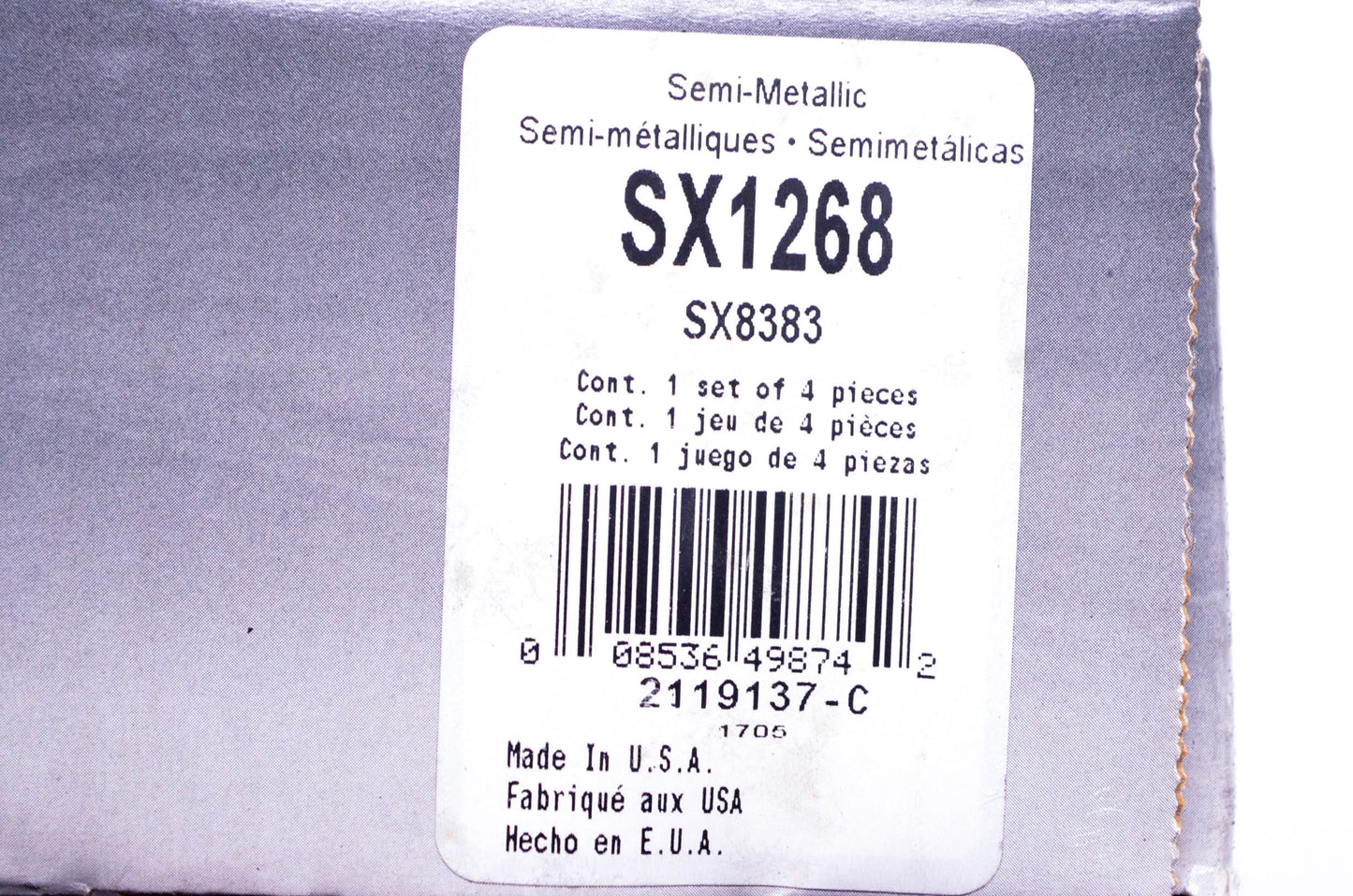 Wagner SX1268, SX8383 Disc Brake Pad Kit NOS