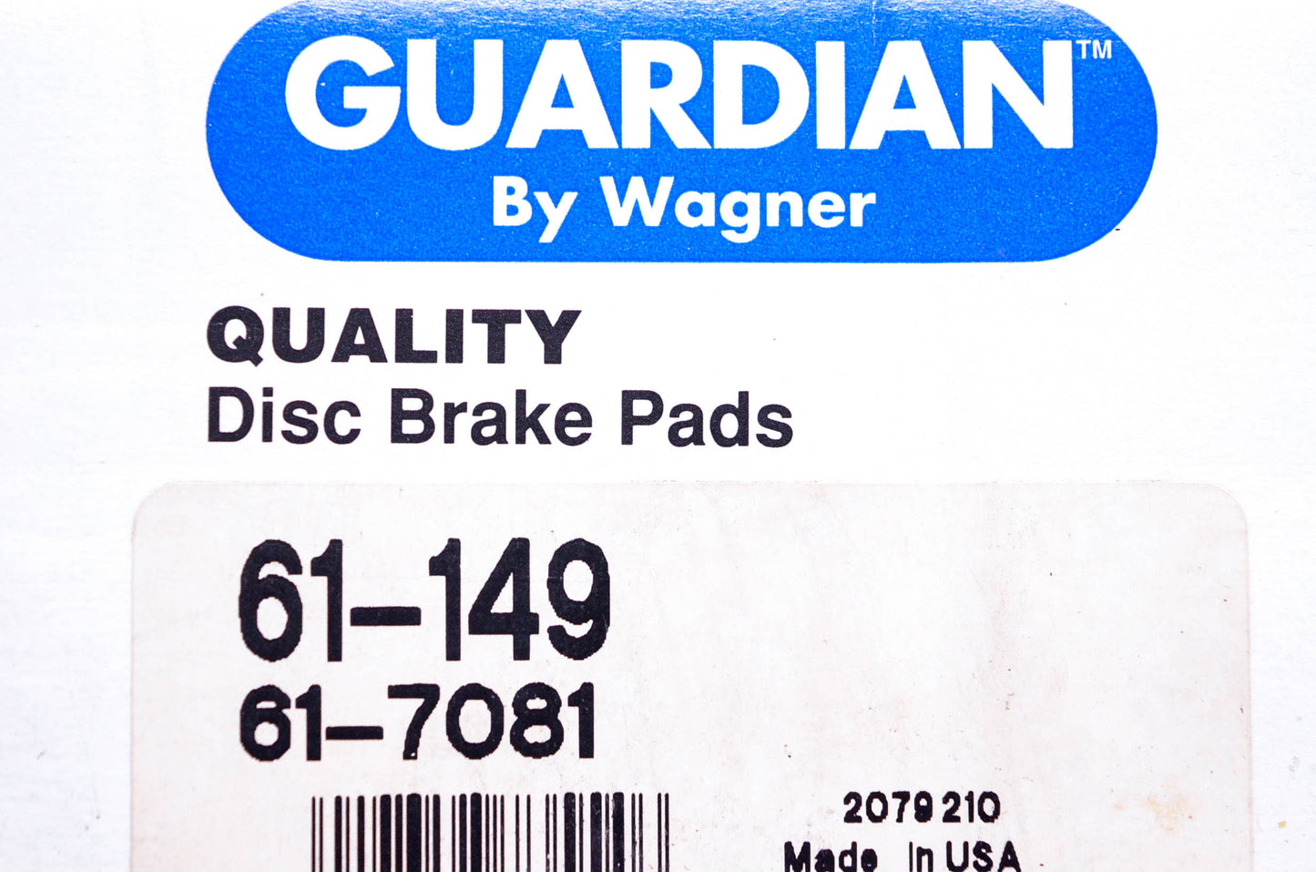 Wagner 61-7081, 61-149 Disc Brake Pad Kit NOS