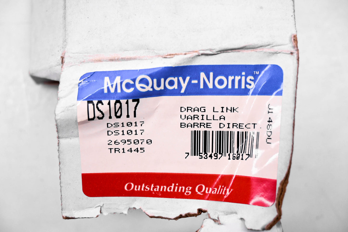 McQuay-Norris DS1017, 2695070, TR1445 Drag Link Kit NOS