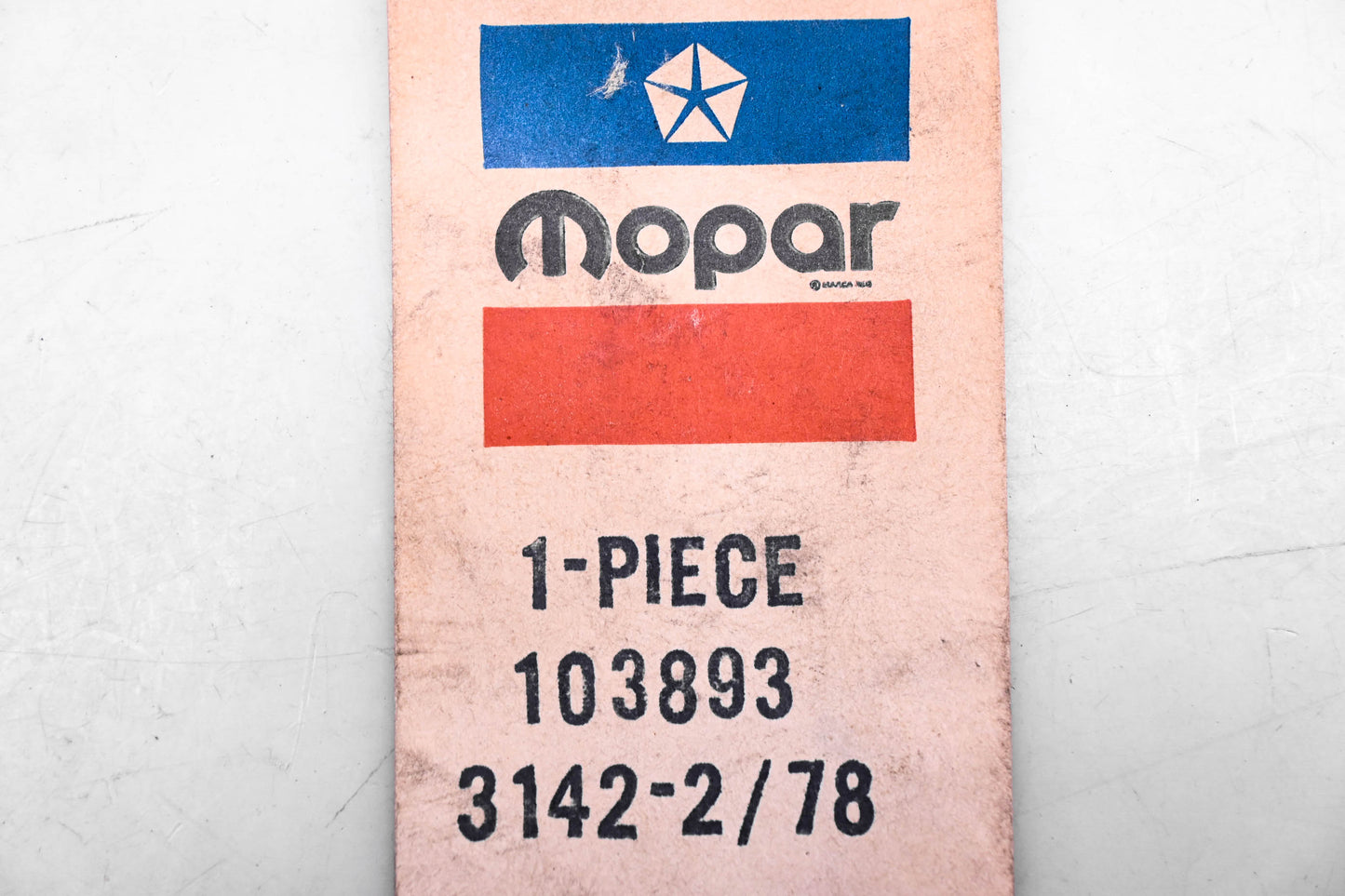 Mopar 103893, 3142-2/78 Expansion Plug NOS