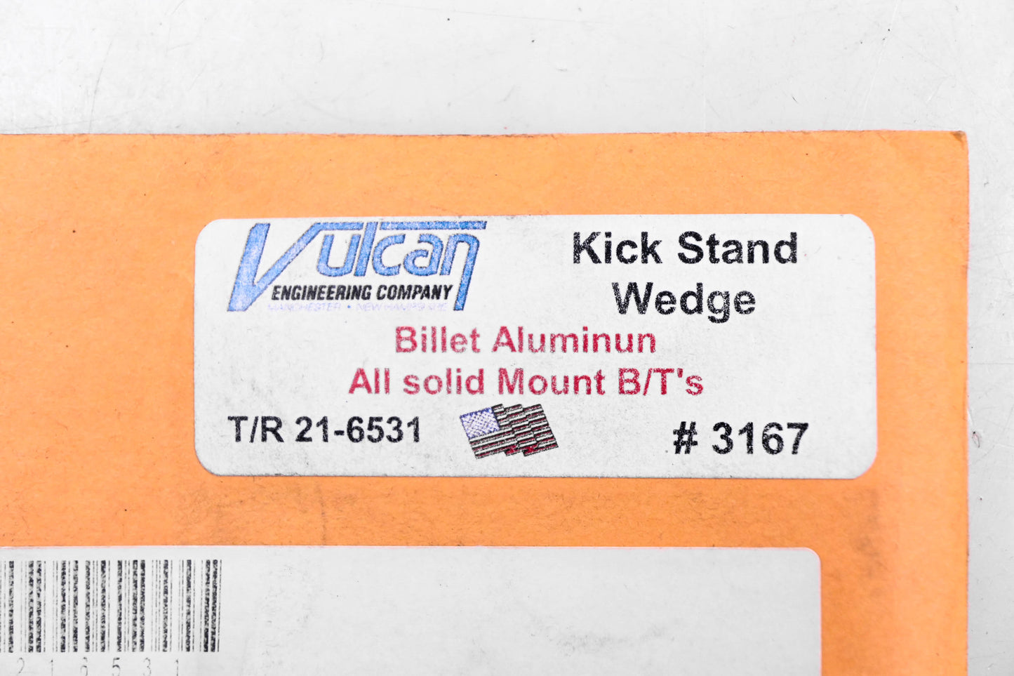 Vulcan 21-6351, 3167 Side Stand Angle Plate NOS