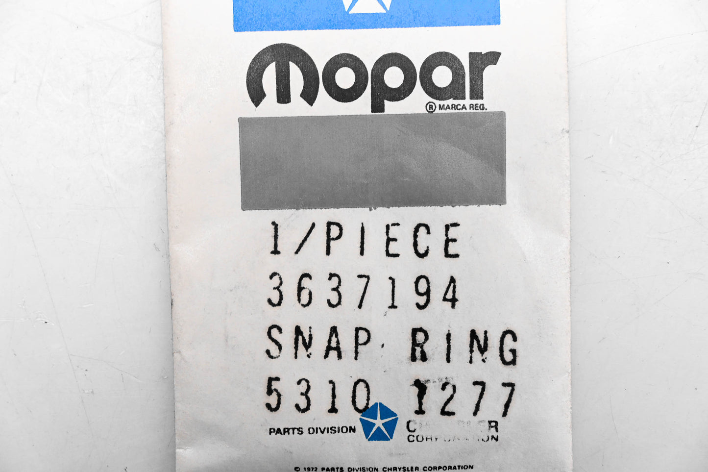 Mopar 3637194 Snap Ring NOS