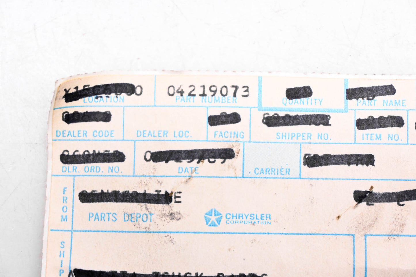 Chrysler 04219073 Shift Fork Pad NOS