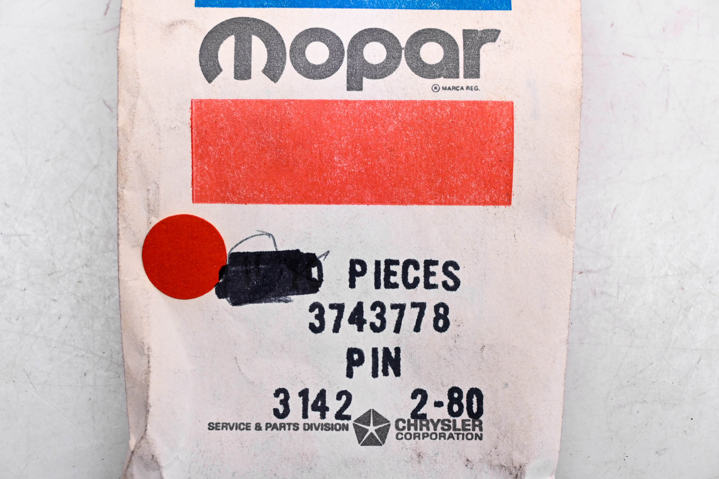Mopar 3743778 Detent Pin NOS