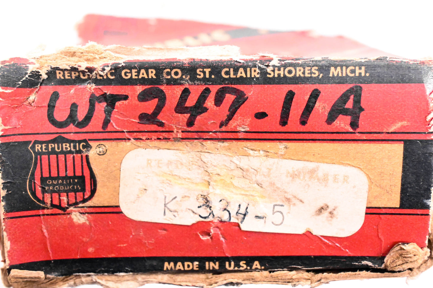 Republic K334-5, WT-247-11A Second Drive Gear NOS