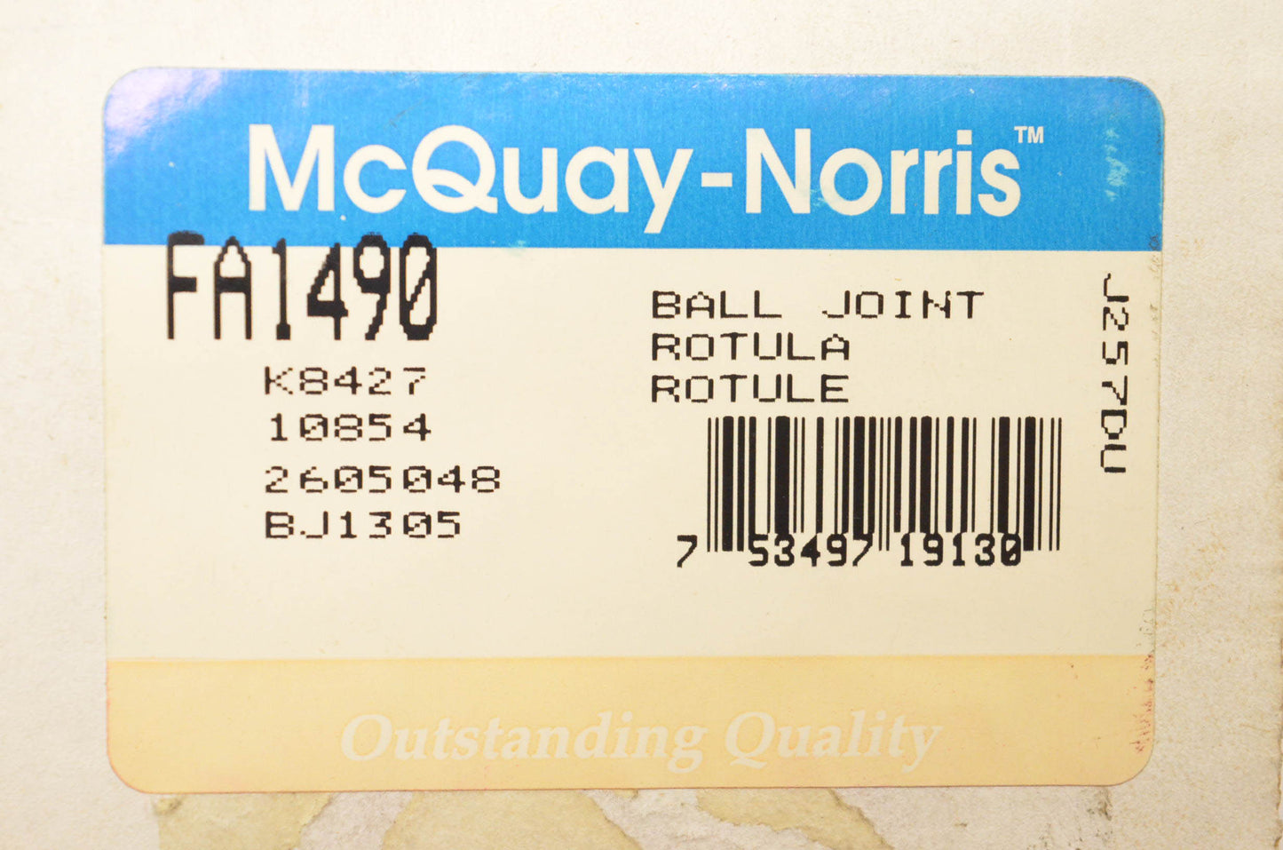McQuay-Norris FA1490, K8427, 2605048 Suspension Ball Joint Kit NOS