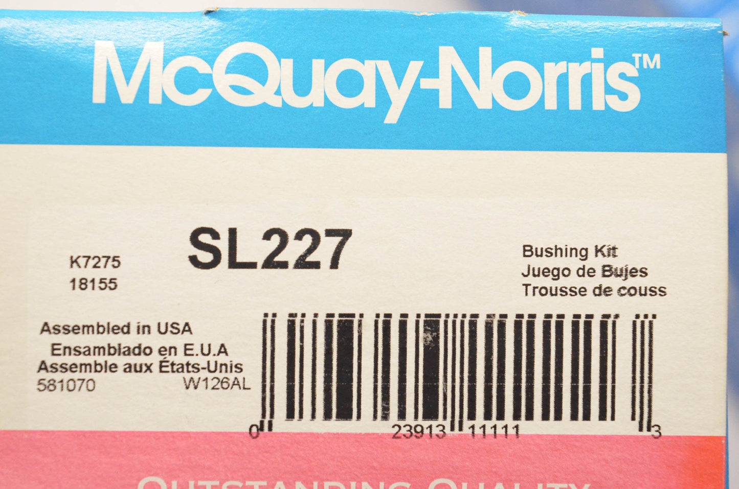 McQuay-Norris SL227, K7275, 18155 Bushing Kit NOS