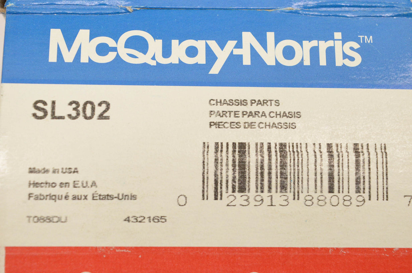McQuay-Norris SL302, 18195, K8735 Chassis Sway Bar Kit NOS