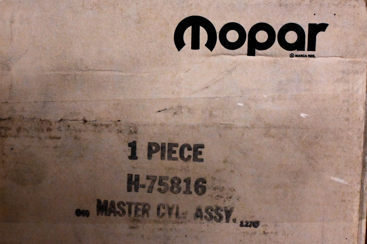 Mopar H-75816, H75816, FF-80558 Master Cylinder Assembly NOS