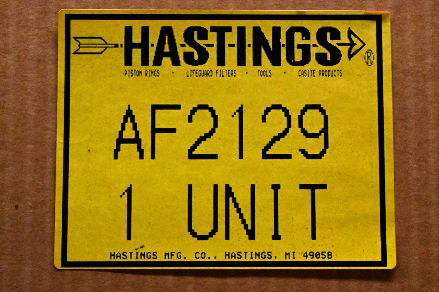 Hastings AF2129 Air Filter NOS