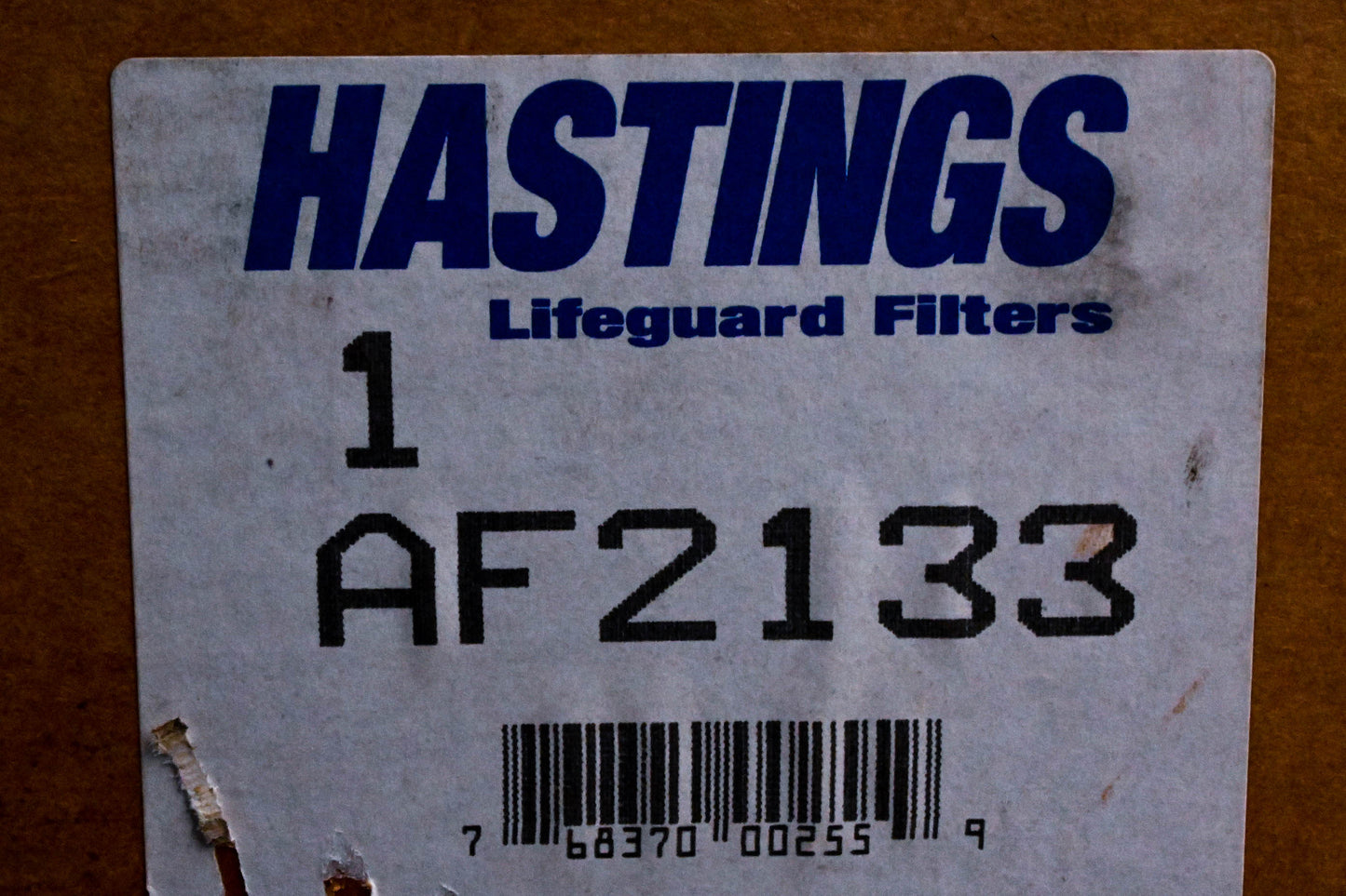 Hastings AF2133 Air Filter Kit NOS